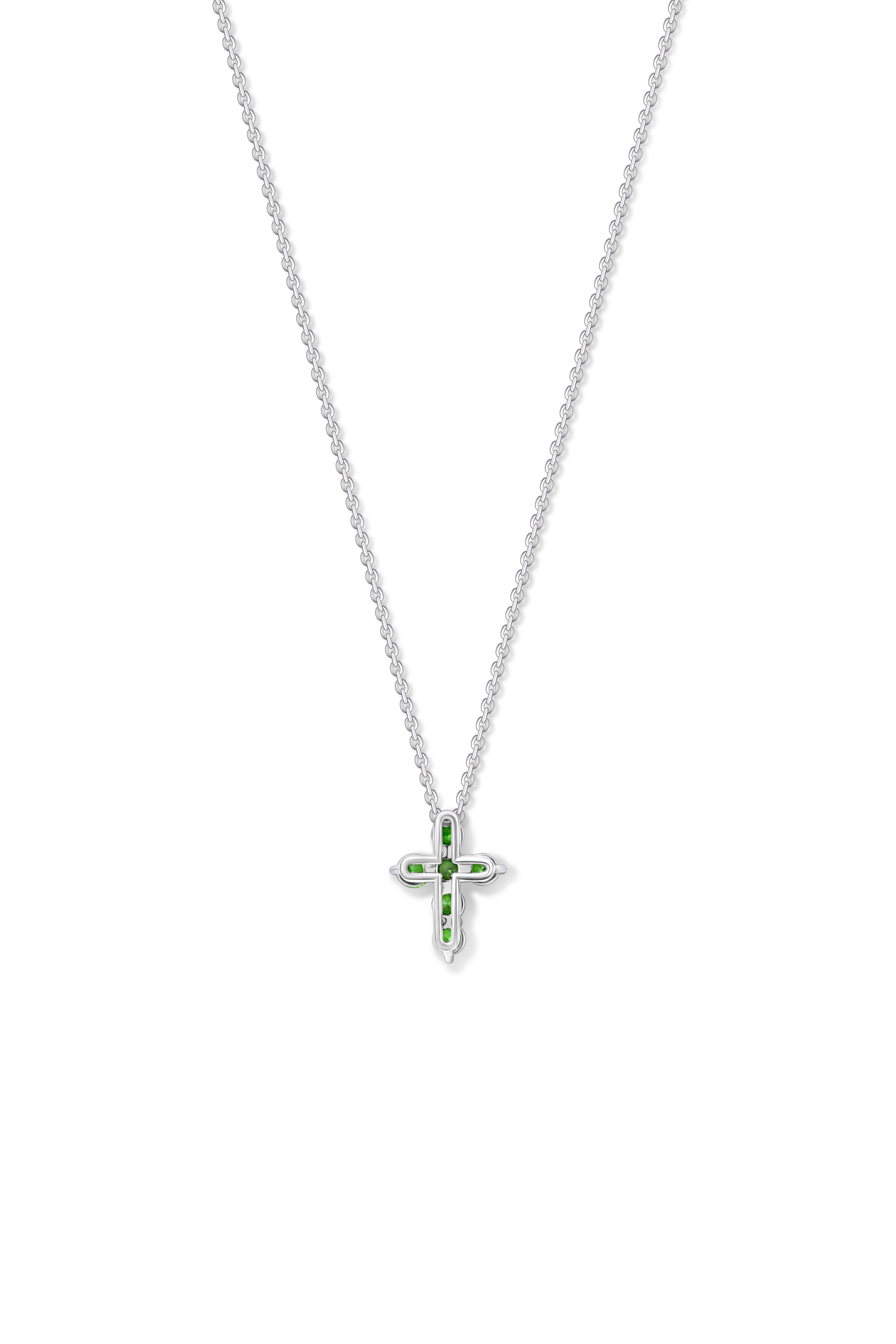 Demantoid Cross Pendant 13 mm