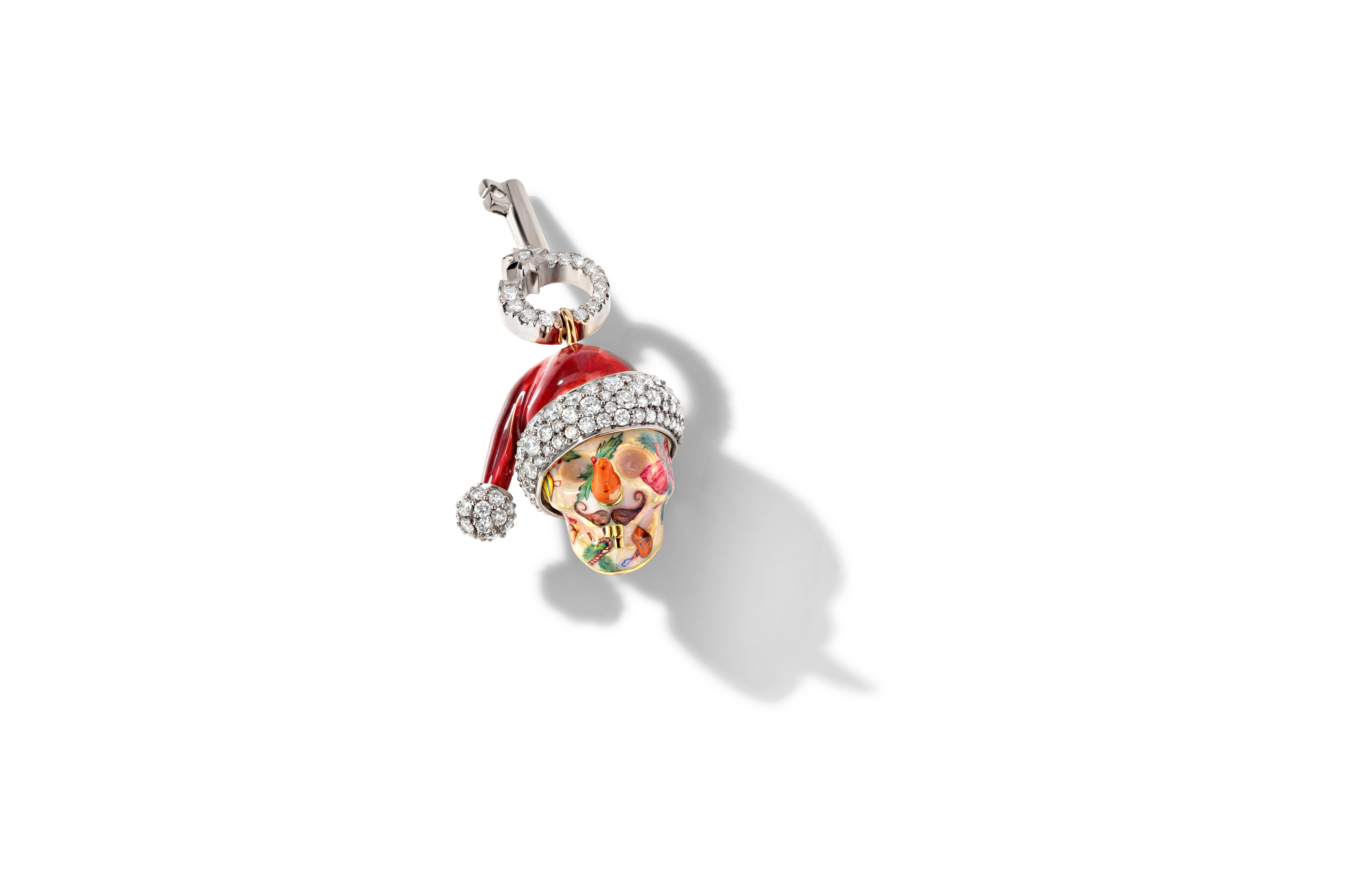 "Lucky skull" transformative key charm