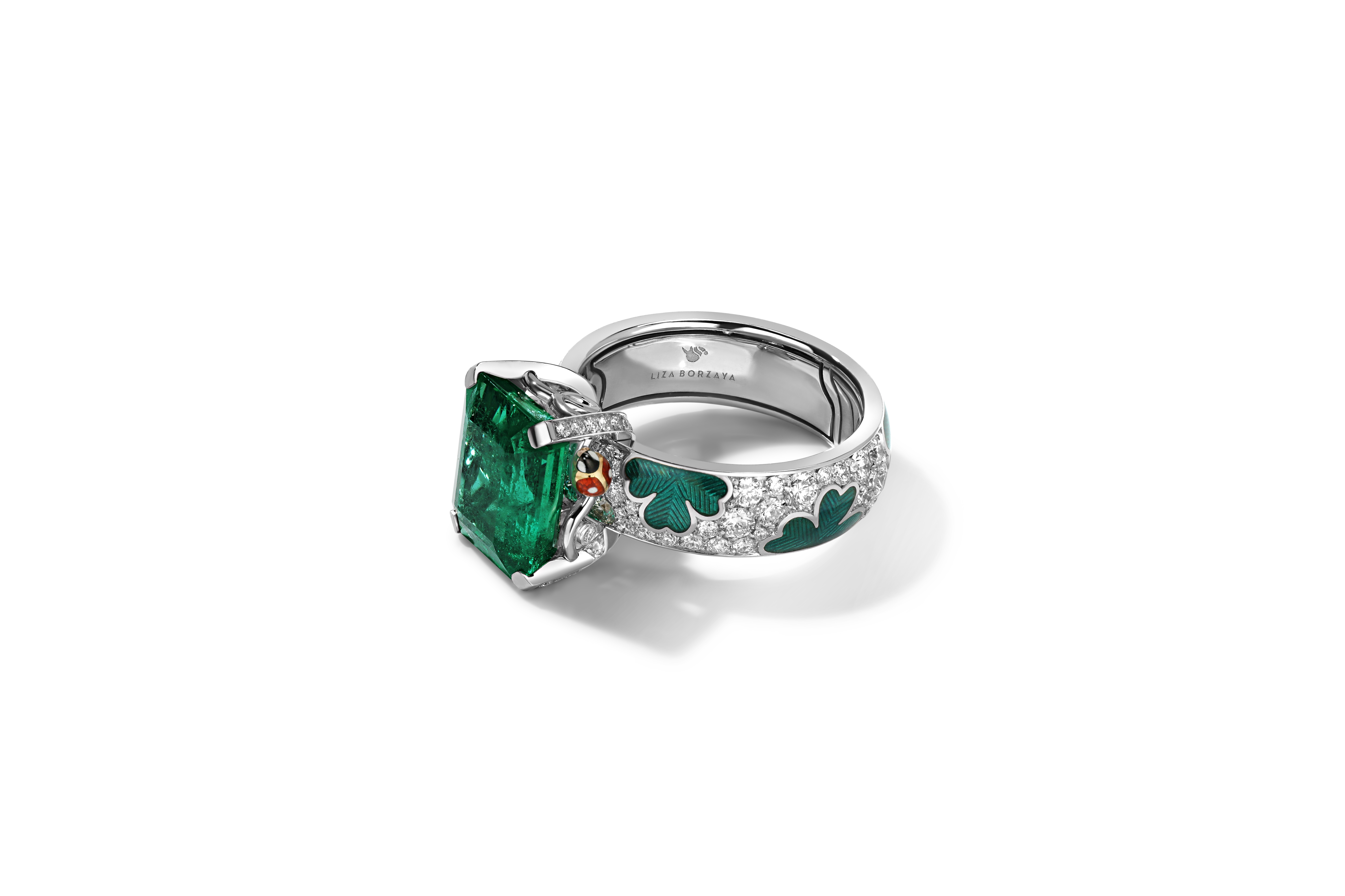 Кольцо «Счастливые сны» с изумрудом 5,53 ct
