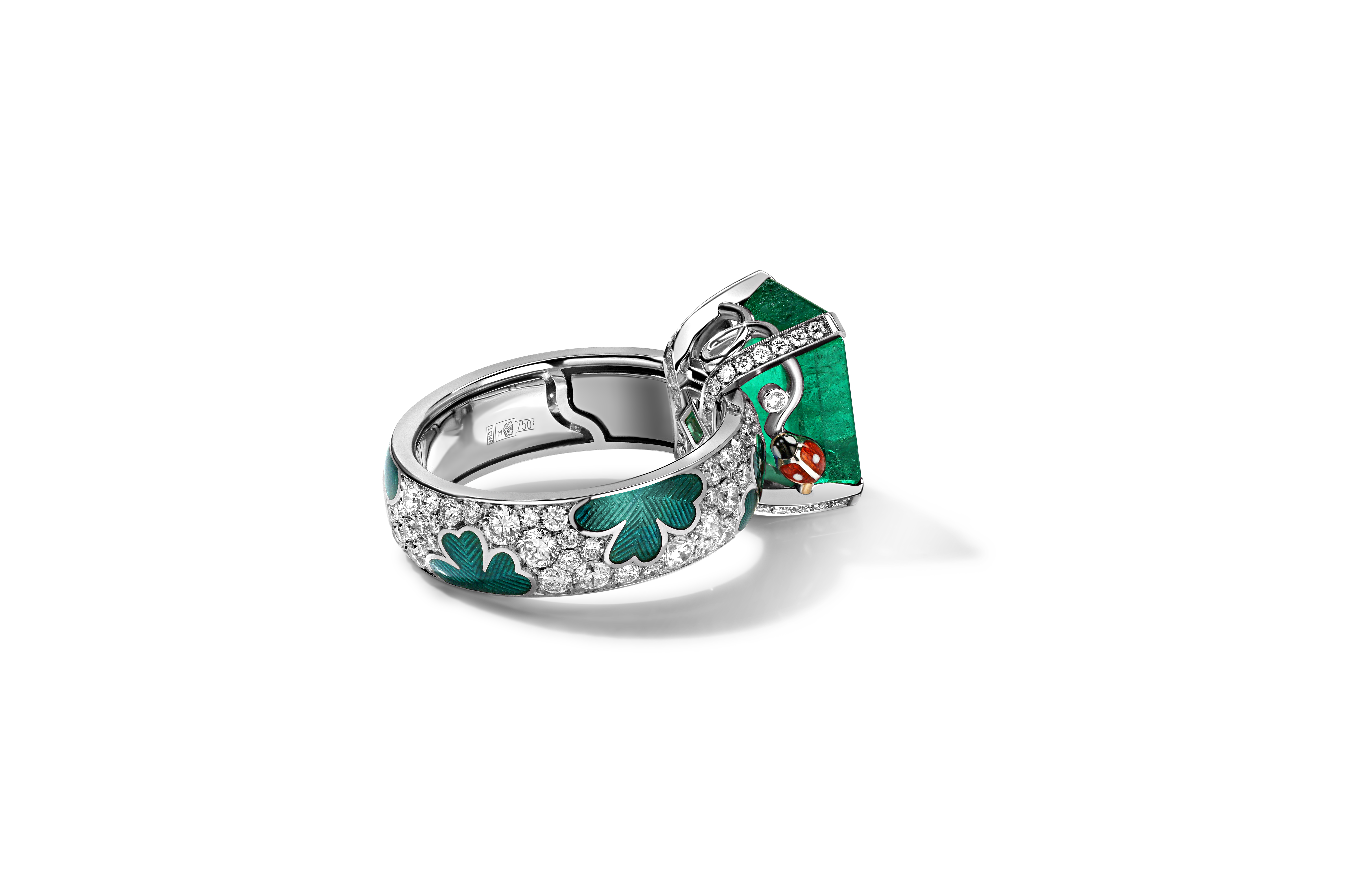 Кольцо «Счастливые сны» с изумрудом 5,53 ct