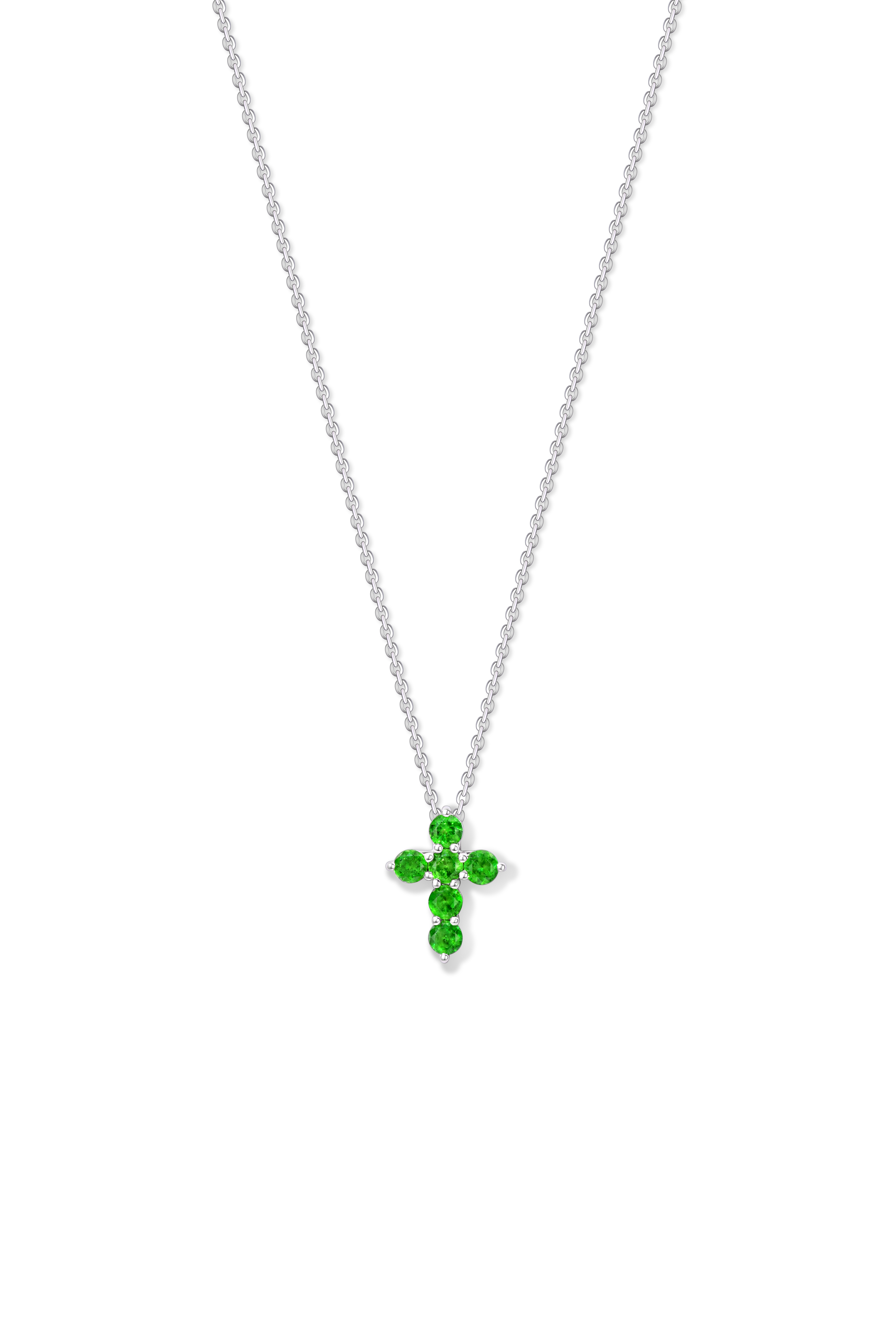 Demantoid Cross Pendant 13 mm