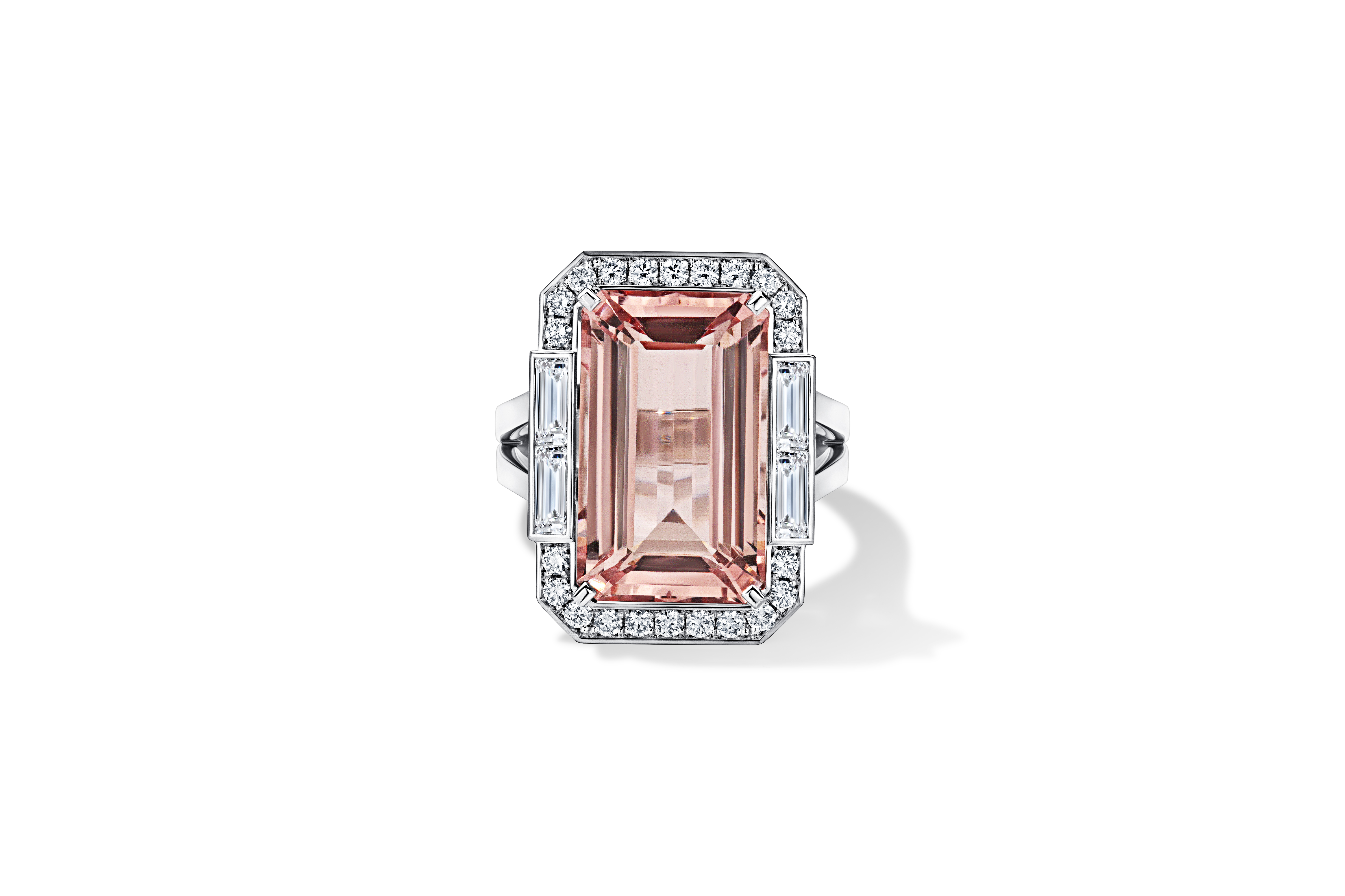 Кольцо солитер с морганитом 9,96 ct