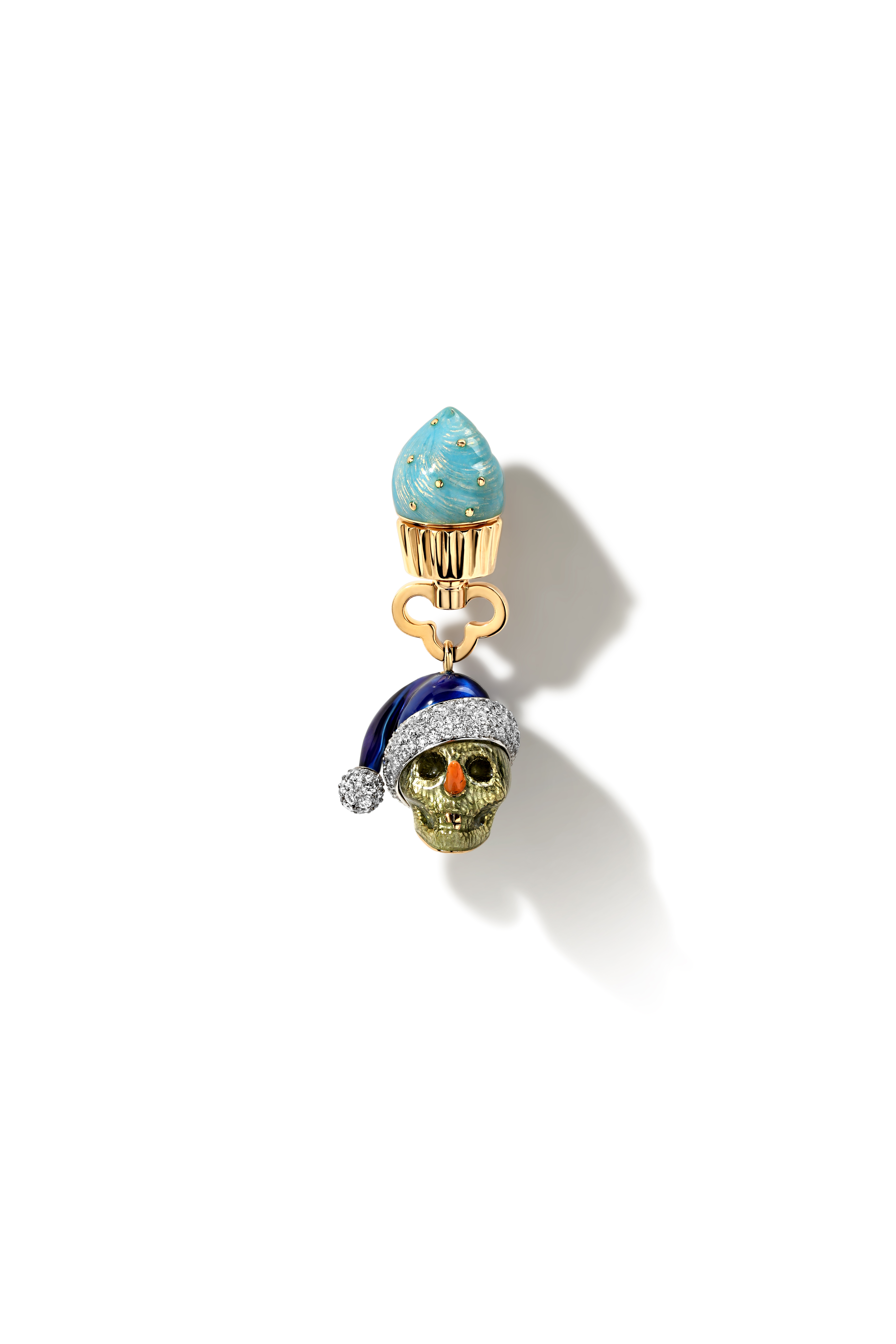 "Lucky skull" transformative key charm