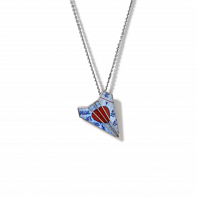 Chain pendant "Red heart" 