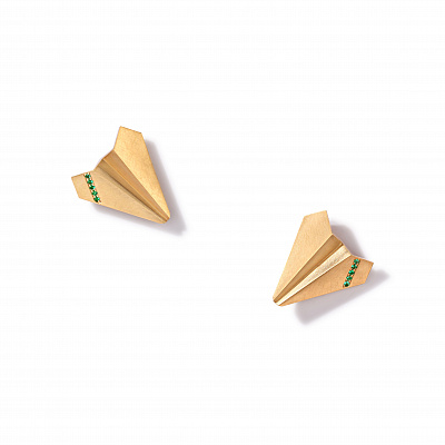 Stud earrings “Paper airplanes”