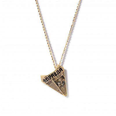 Large airplane pendant on a chain "Belka and Strelka"