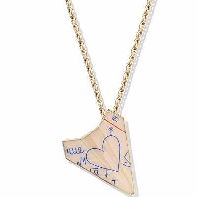 Chain pendant  "Clear heart" 