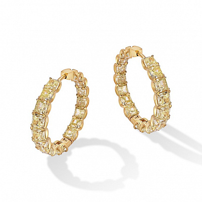 Congo earrings with yellow diamonds